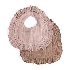 Sebra Halstuch, 2er Set, Musselin, rose/braun, 17x36cm
