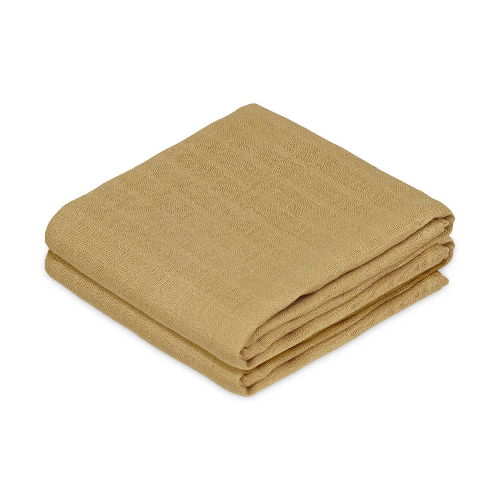 Cam Cam Mulltuch „Honey“, 2er-Set, GOTS, 70x70cm