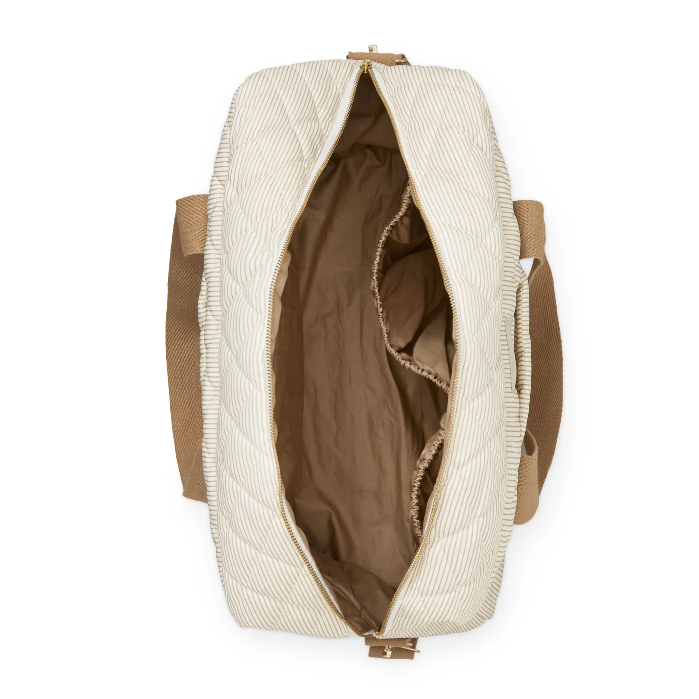 Cam Cam Wickeltasche „Classic Stripes Camel“, OCS, groß, 40x30x24cm