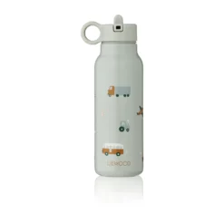 Liewood Falk Edelstahl Trinkflasche „Vehicles/dove blue mix" 350ml, Medium