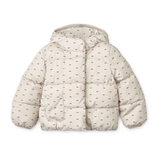 Liewood Kapuzen-Pufferjacke Giovanna „Double dot / SIlver lining“