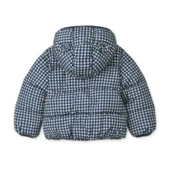 Liewood Kapuzen-Pufferjacke Giovanna „Check Classic navy / Dark sandy“