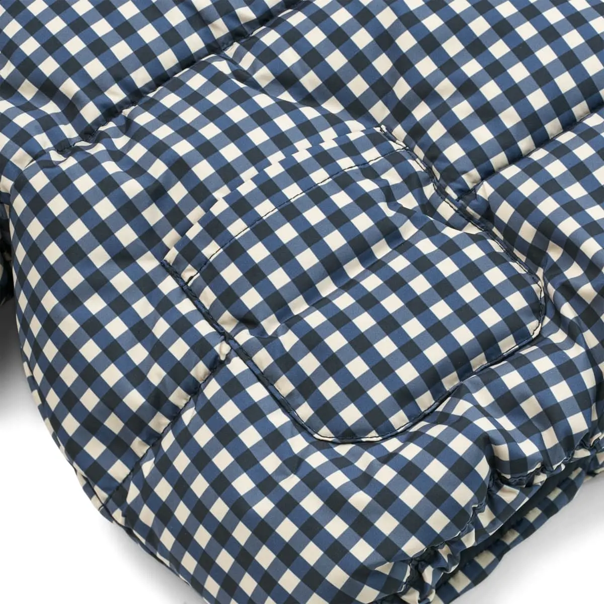 Liewood Kapuzen-Pufferjacke Giovanna „Check Classic navy / Dark sandy“