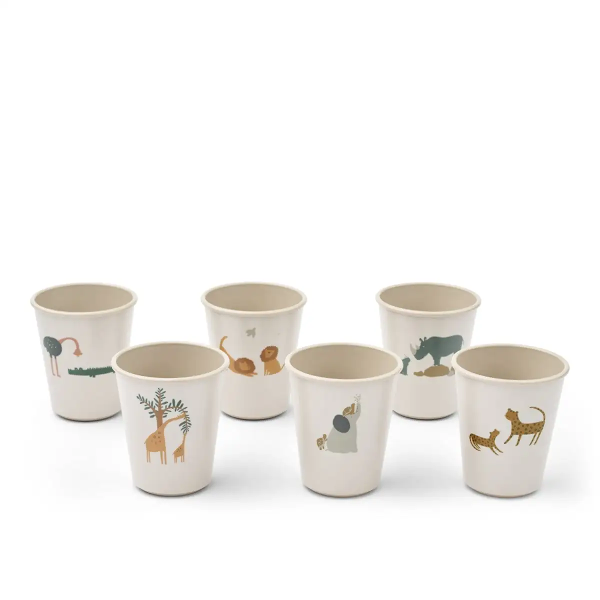 Liewood Kinder-Becher Lana „All together / Sandy“ aus PET, 6er-Set