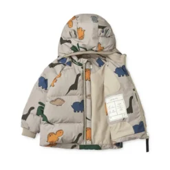 Liewood Polle Daunenjacke für Kinder „Dinosaurs / Mist“