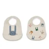 Liewood Tilda Silikon Lätzchen „Bunny / Sandy“, 2er Set