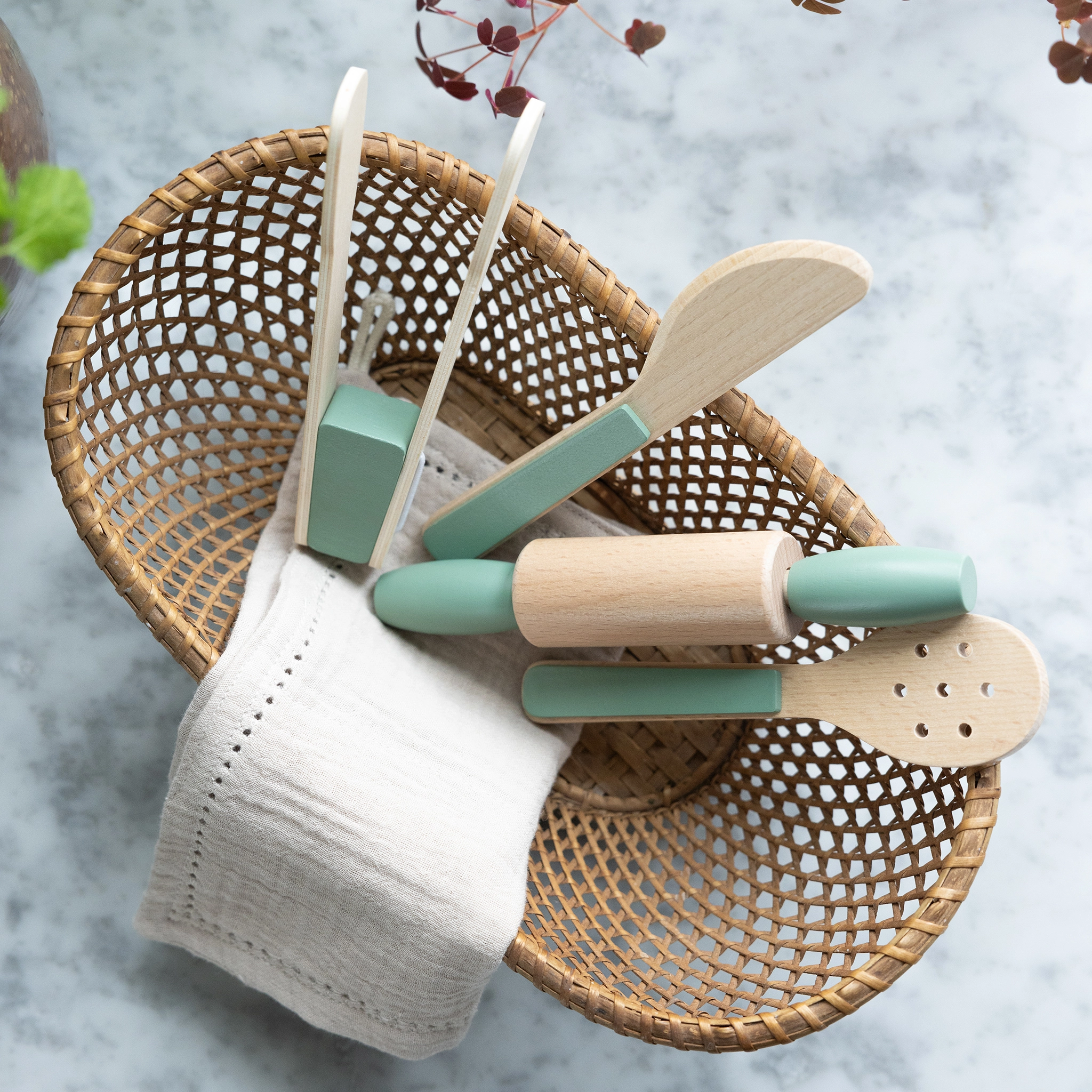 Sebra Küchenutensilien-Set aus Holz, 4-teilig