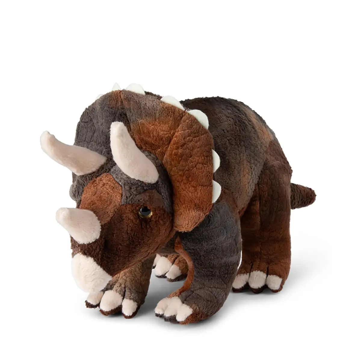 Triceratops Egg Hand Puppet 23cm Fabric Dinosaur Toy - Natural World