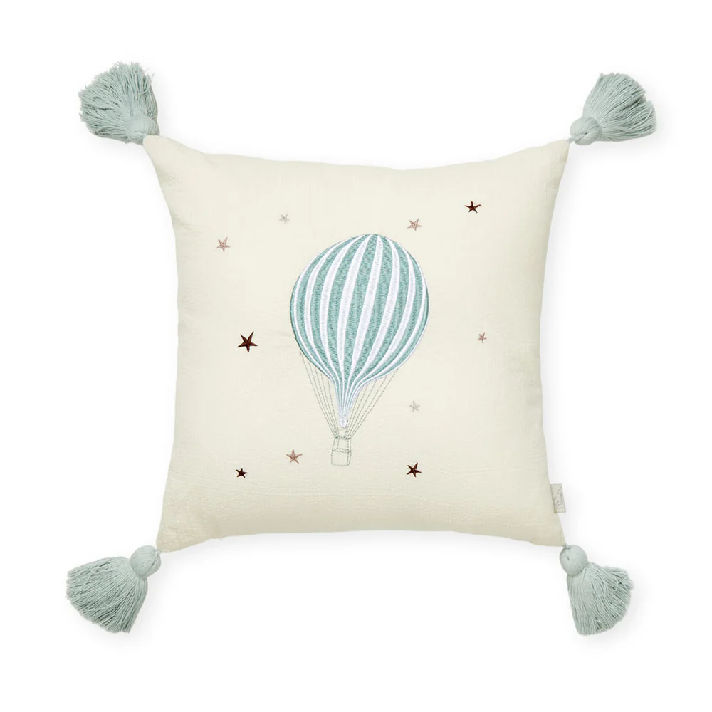 Cam Cam Kinder-Kissen „Balloon“, bestickt, OCS, 35x35cm