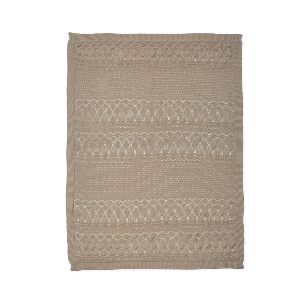 Cam Cam Pointelle Strick Babydecke „Hazel“, GOTS, 80x100cm
