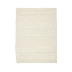 Cam Cam Pointelle Strick Babydecke „Off White“, GOTS, 80x100cm