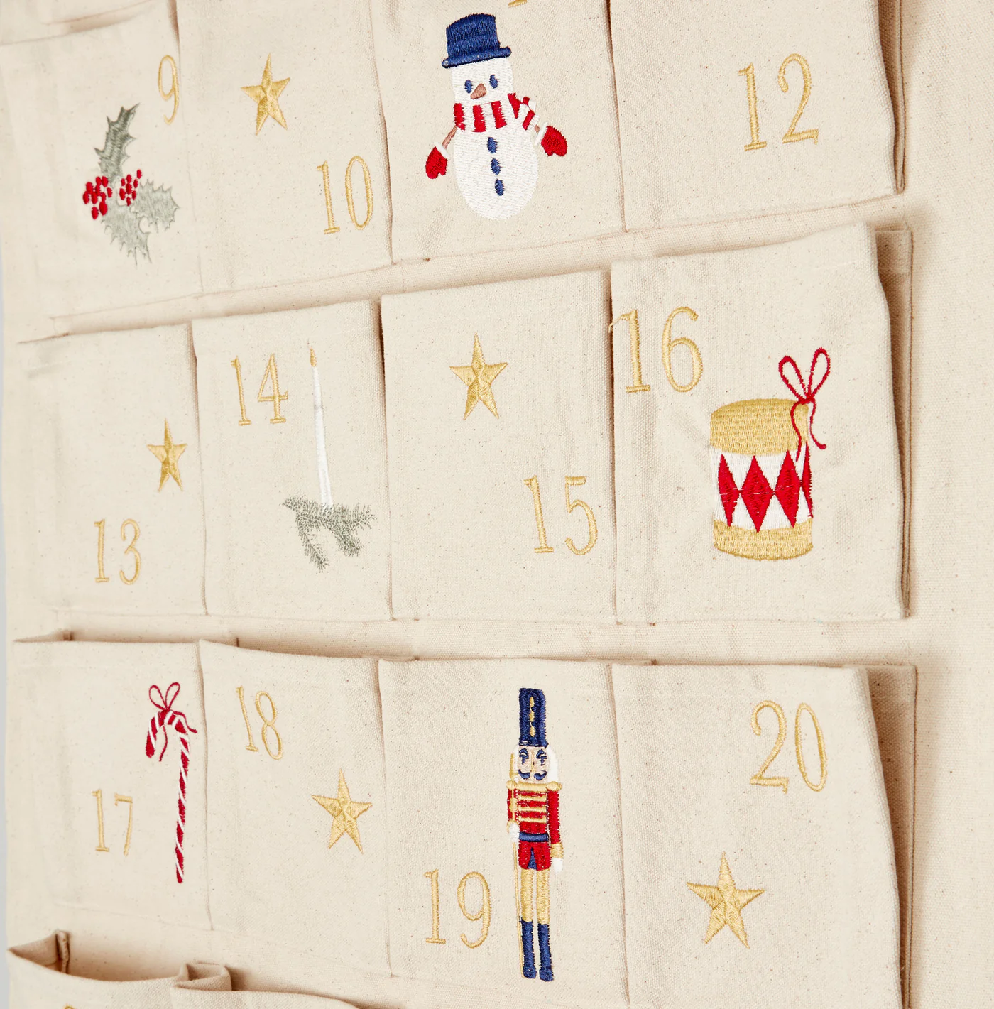Cam Cam Weihnachtskalender, beige, 85x55cm