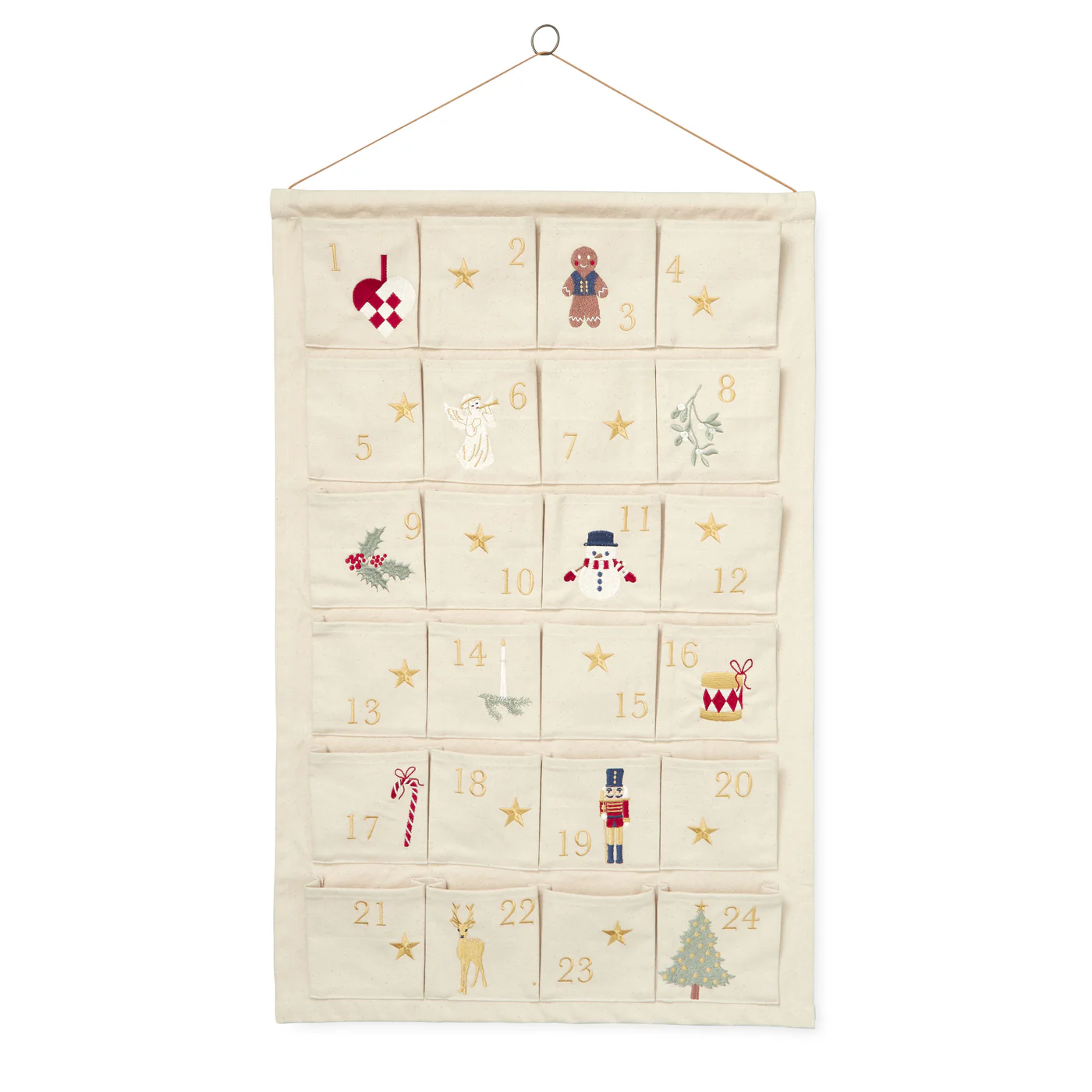 Cam Cam Weihnachtskalender, beige, 85x55cm