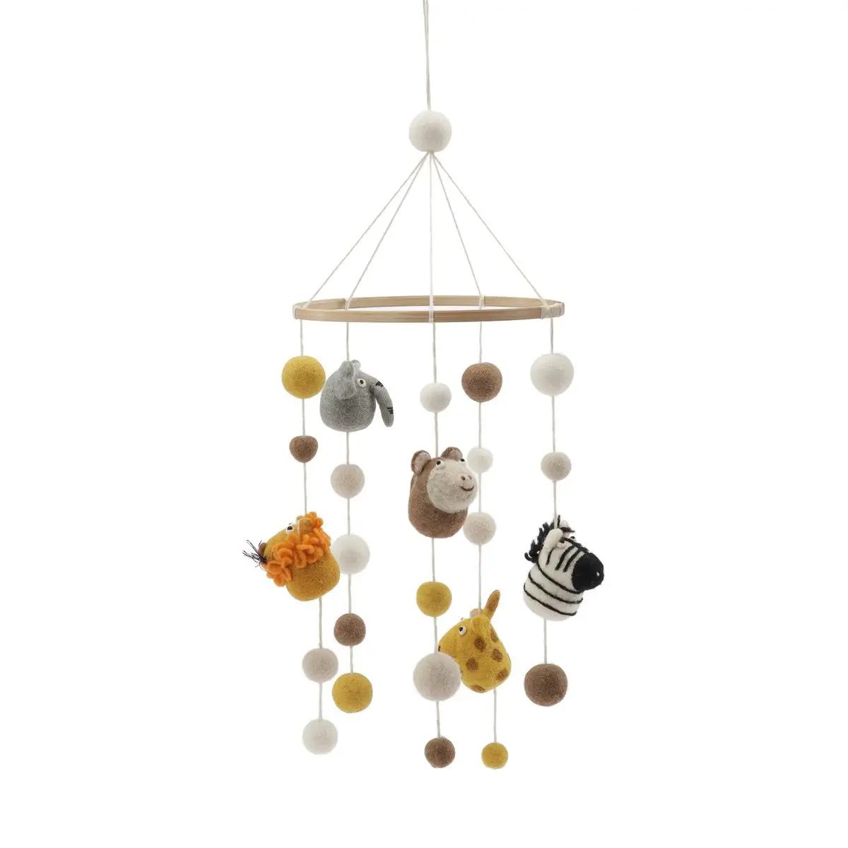 Gry & Sif Filz-Mobile „Safaritiere“ ø22cm