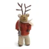 Gry & Sif Rentier „braun / Angel“ 15cm
