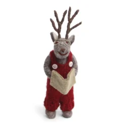 Gry & Sif Rentier „grau / Buch“ 15cm