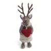 Gry & Sif Rentier „grau / Herz“ 15cm