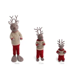 Gry & Sif Rentier „grau / Hose und Pullover“ 15cm