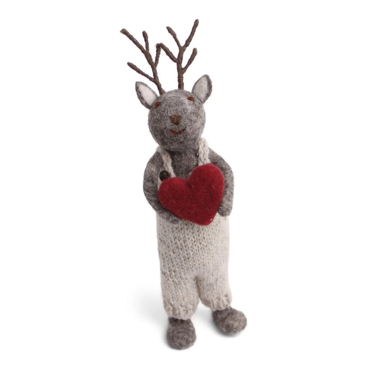 Gry & Sif Rentier „grau / Junge mit Herz“ 27cm