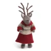 Gry & Sif Rentier „grau / Rock und Pullover“ 15cm