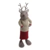 Gry & Sif Rentier „grau / Rock und Pullover“ 60cm