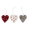 Gry & Sif Weihnachtsbaumschmuck „Herz mit Sternen“ 3er-Set