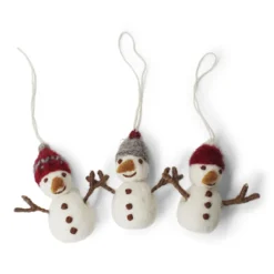 Gry & Sif Weihnachtsbaumschmuck „Schneemänner“ 3er-Set