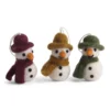 Gry & Sif Weihnachtsbaumschmuck „Schneemänner mit Schal / bunt“ 3er-Set