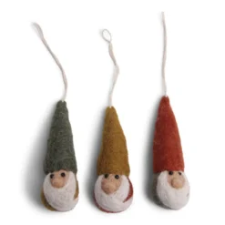 Gry & Sif Weihnachtsbaumschmuck „farbige Wichtel“ 3er-Set
