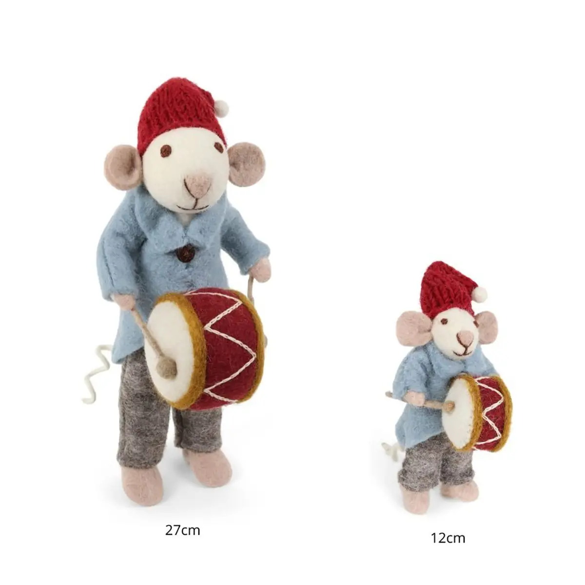 Gry & Sif Weihnachtsmaus „Orchester Maus / Trommel“ 27cm – Bild 2