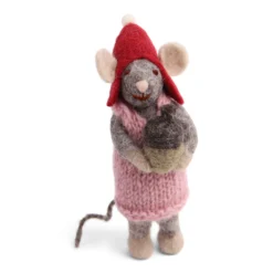 DELISTED Gry & Sif Weihnachtsmaus „graue Maus / Eichel“ 15cm
