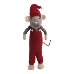 Gry & Sif Weihnachtsmaus „graue Maus / Latzhose“ 60cm