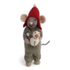 Gry & Sif Weihnachtsmaus „graue Maus / Schneemann“ 12cm
