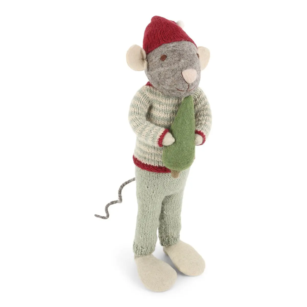 Gry & Sif Weihnachtsmaus „graue Maus / Weihnachtsbaum“ 60cm