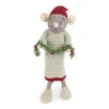 Gry & Sif Weihnachtsmaus „graue Maus / Weihnachtsgirlande“ 60cm
