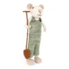 Gry & Sif Weihnachtsmaus „weiße Maus / Spaten“ 27cm