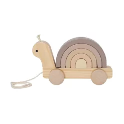 Jabadabado Nachziehtier und Stapelspielzeug „Schnecke, L22cm