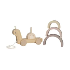 Jabadabado Nachziehtier und Stapelspielzeug „Schnecke, L22cm