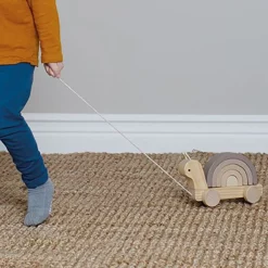 Jabadabado Nachziehtier und Stapelspielzeug „Schnecke, L22cm