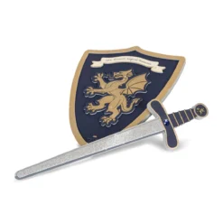 Konges Sløjd Kinderkostüm-Set „Ritter“, Schild und Schwert, midnight navy