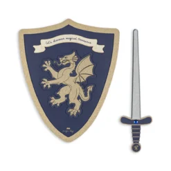 Konges Sløjd Kinderkostüm-Set „Ritter“, Schild und Schwert, midnight navy