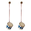 Maileg Weihnachtsbaumschmuck 2er-Set Metall Trommel „dunkelblau“ 2,5cm