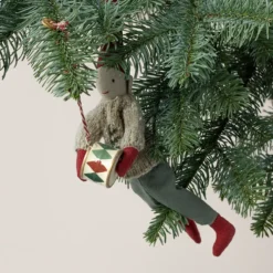 Maileg Weihnachtsbaumschmuck 2er-Set Metall Trommel „grün“ 2,5cm (1)