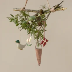 Maileg Weihnachtsbaumschmuck Ente aus Baumwolle „grün“