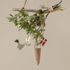 Maileg Weihnachtsbaumschmuck Kornett-Ornament „Schachbrett“ 11cm