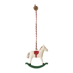 Maileg Weihnachtsbaumschmuck Schaukelpferd aus Metall, H6cm