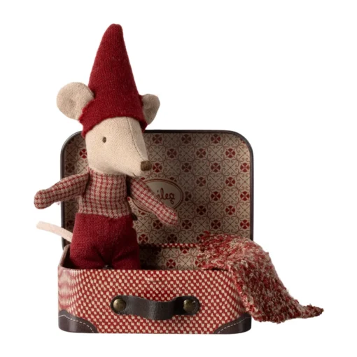 Maileg Weihnachtsmaus, Baby im Koffer