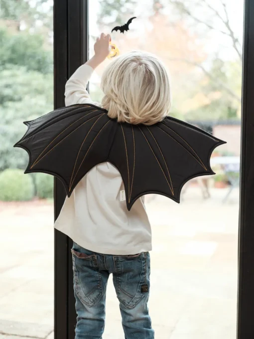 Fabelab Kinderkostüm Fledermaus-Flügel „Schwarz“