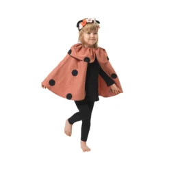 Fabelab Kinderkostüm „Marienkäfer“, rosa