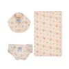 Konges Sløjd Puppen-Wickelset „Fleur Decor“ für 42cm Puppen